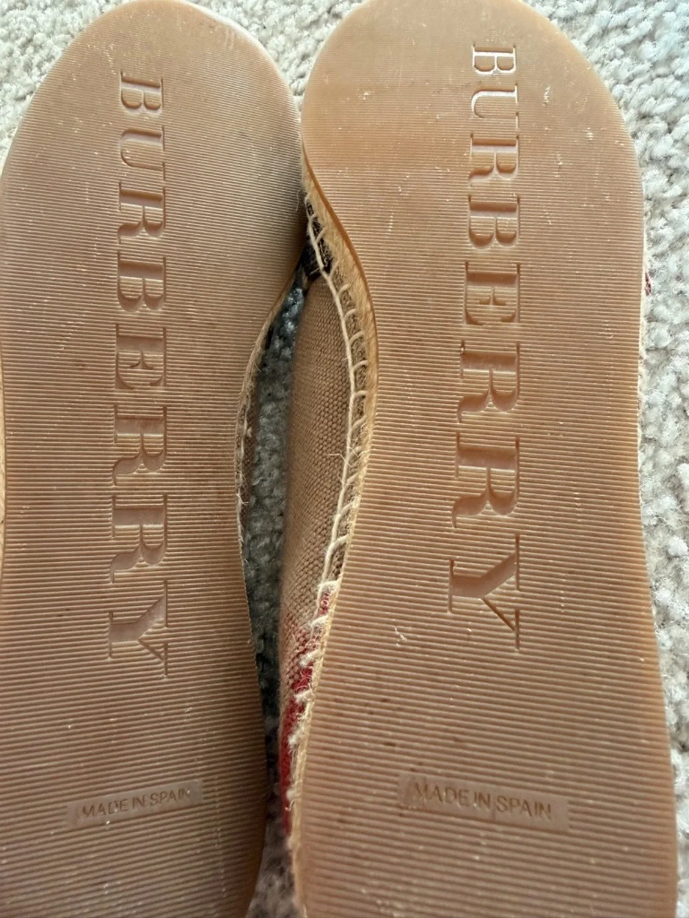 Burberry Beige, Brown & Black Check Canvas Espadrilles